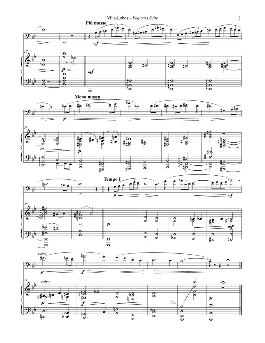 Pequena Suite for Euphonium and Piano Euphonium scores gallery preview page 3