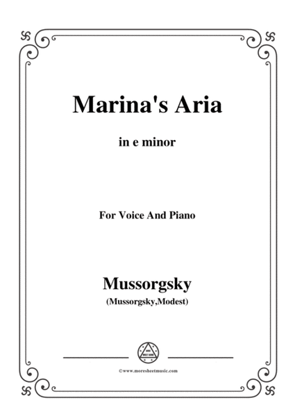Mussorgsky-Marina's Aria,from 'Boris Godunov',in e minor,for Voice and Piano image number null