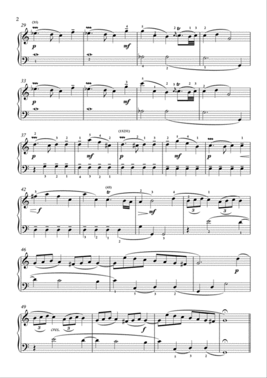 Scarlatti-Sonata in C-Major L.S5 K.329(piano) Piano Solo scores gallery preview page 3