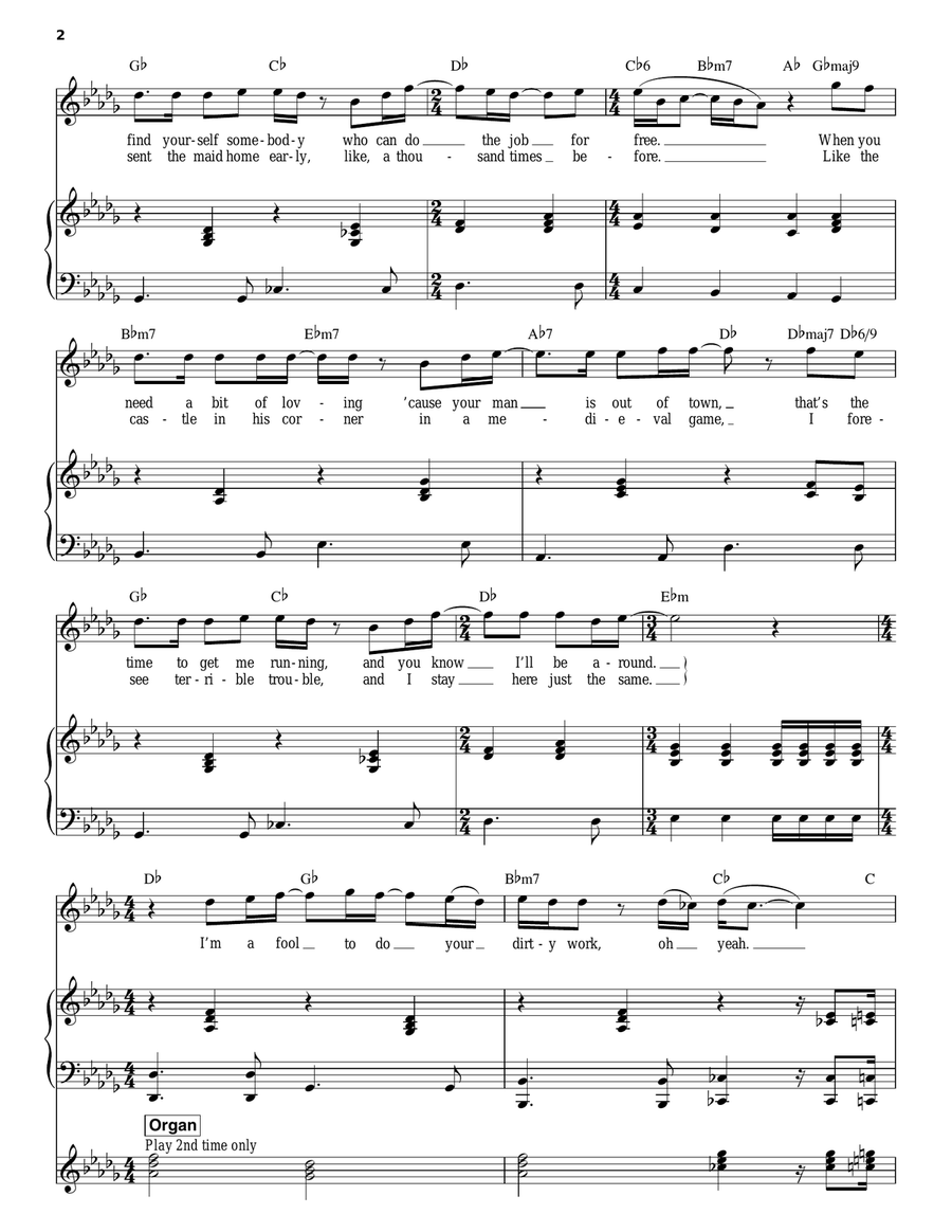 Dirty Work Piano scores gallery preview page 2