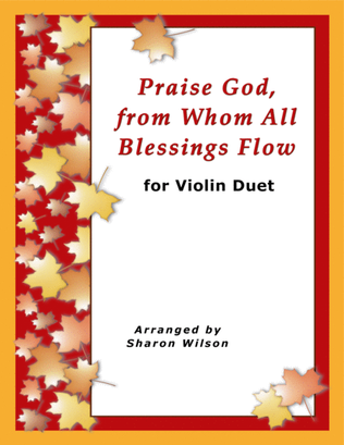 Book cover for Praise God, from Whom All Blessings Flow (for Violin Duet)