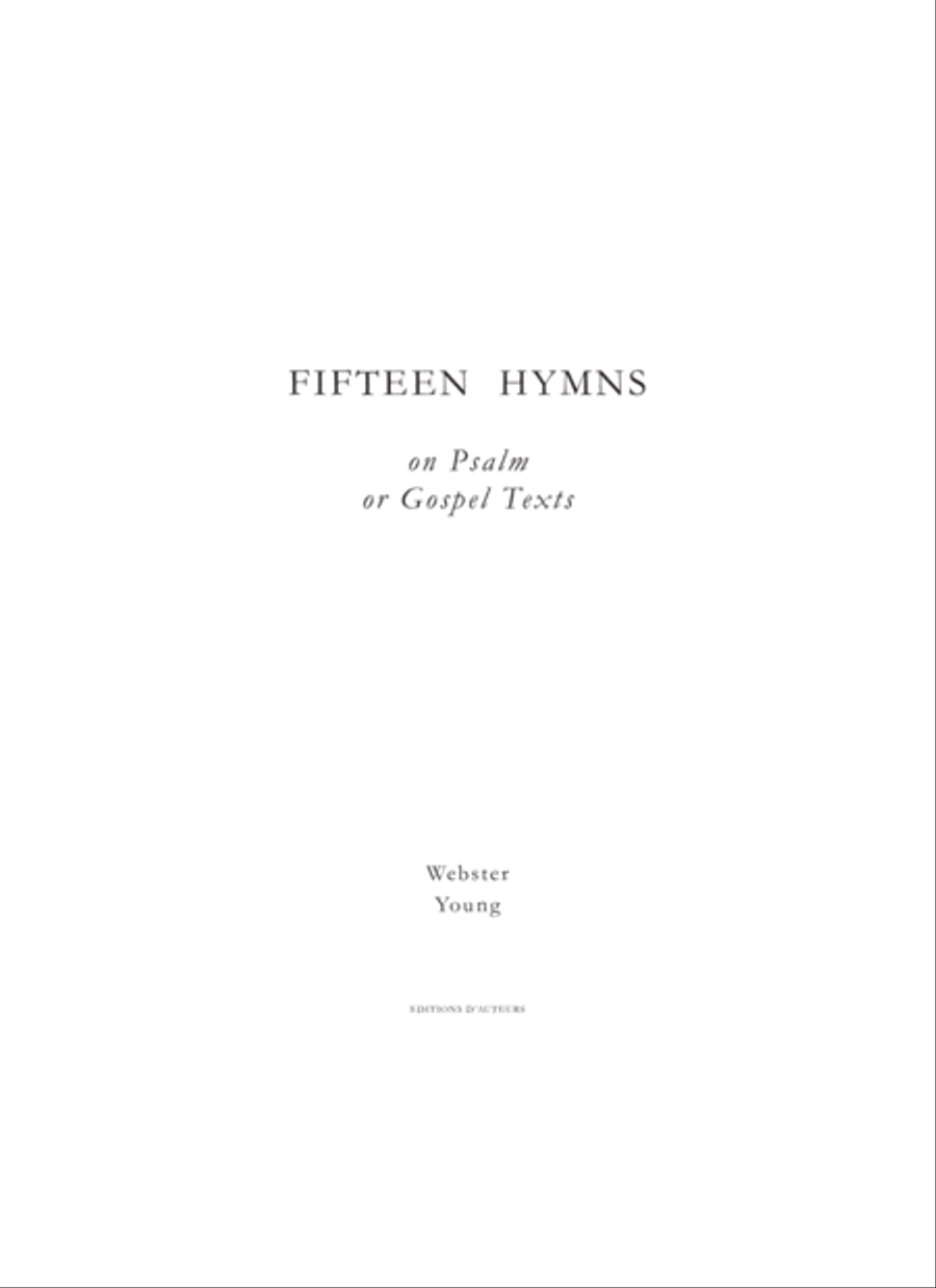 Fifteen Hymns on Psalms or Gospels Fifteen Hymns on Psalms or Gospels Voice scores gallery preview page 5