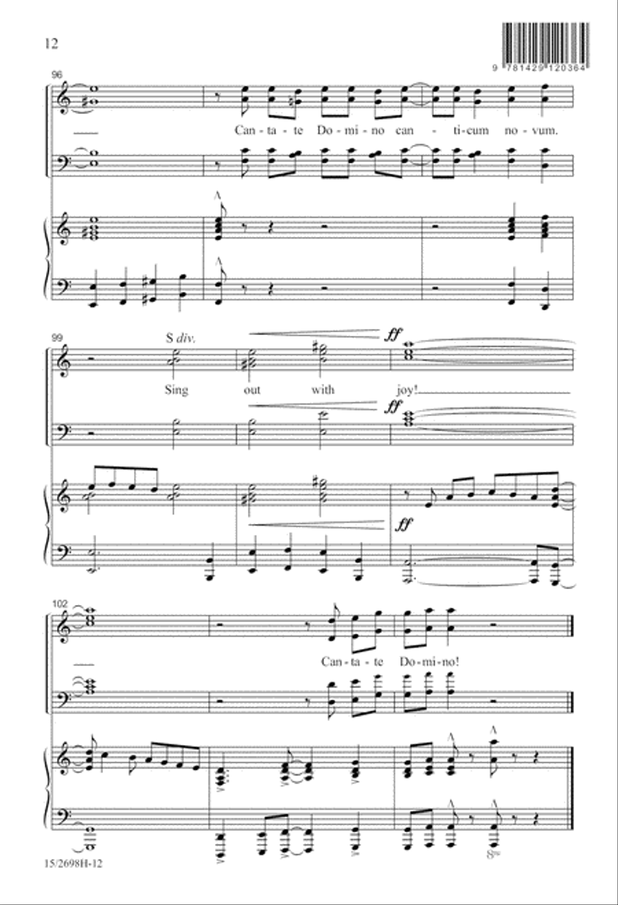 Cantate Domino 4-Part scores gallery preview page 12