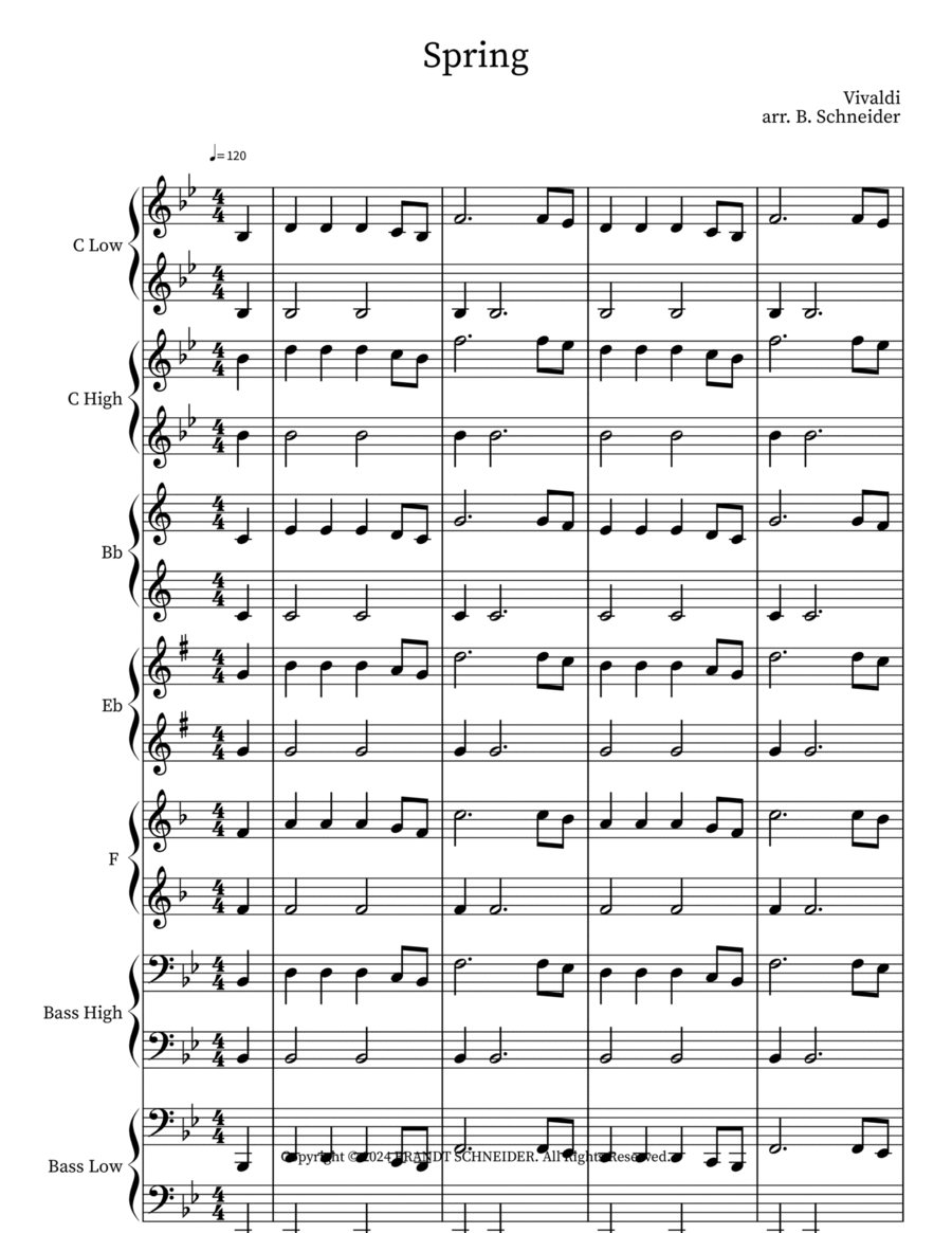 Spring Concert Band scores gallery preview page 1