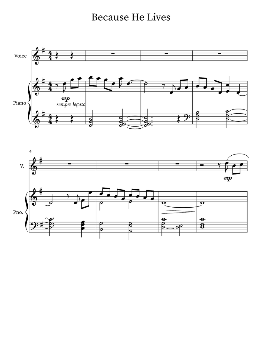 Because He Lives Because He Lives Flute Solo scores gallery preview page 1