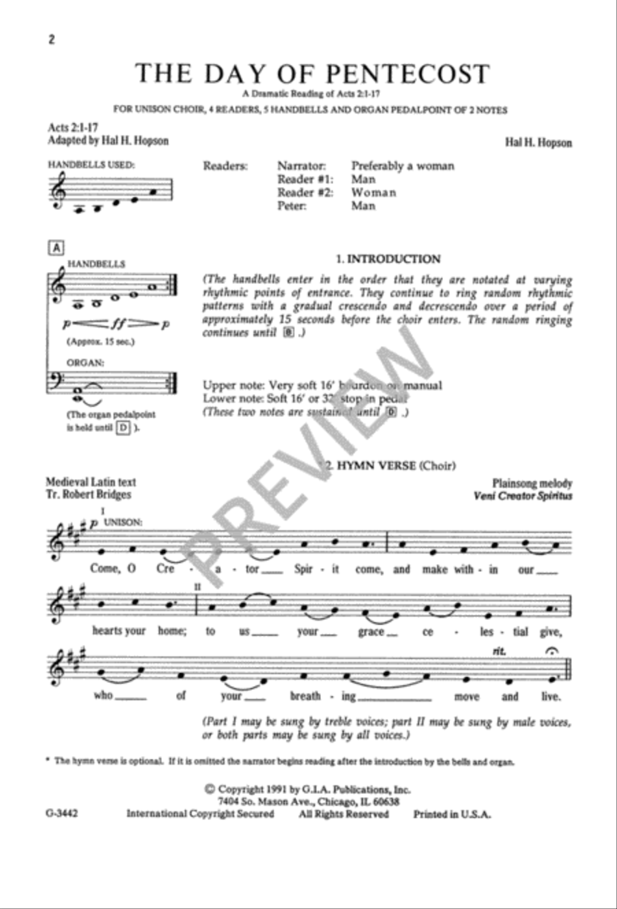 The Day of Pentecost The Day of Pentecost Unison Choir scores gallery preview page 3