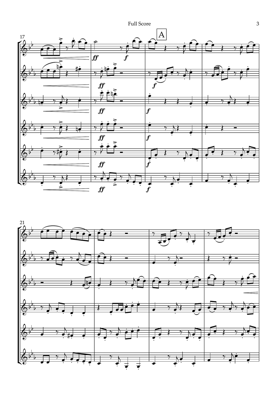 Jacaranda. Original Tango for Clarinet Choir Clarinet Choir scores gallery preview page 4