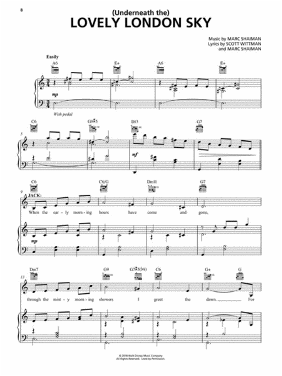 Mary Poppins Returns Piano, Vocal, Guitar scores gallery preview page 4