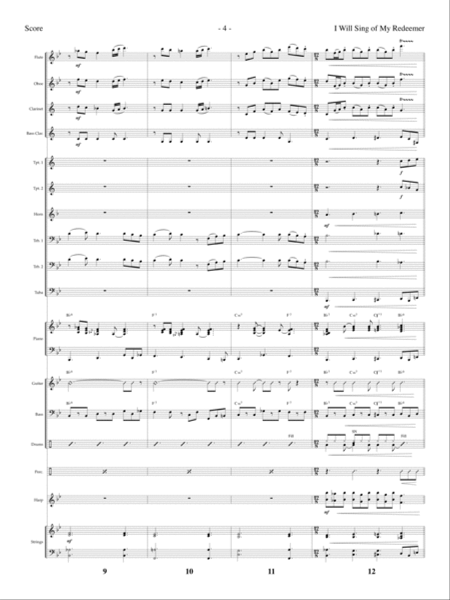 I Will Sing of My Redeemer Orchestra scores gallery preview page 4