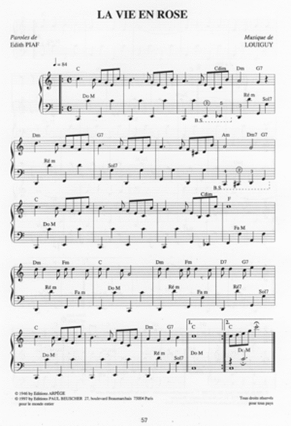 La Vie En Rose (Solo Accordion) Sheet music for Accordion (Solo)