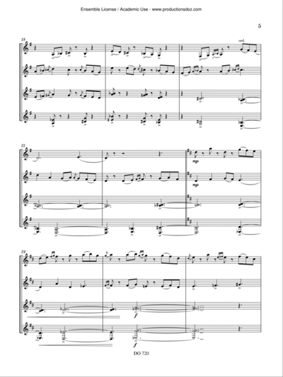 The Red Elf’s Tale The Red Elf’s Tale Guitar Ensemble scores gallery preview page 5