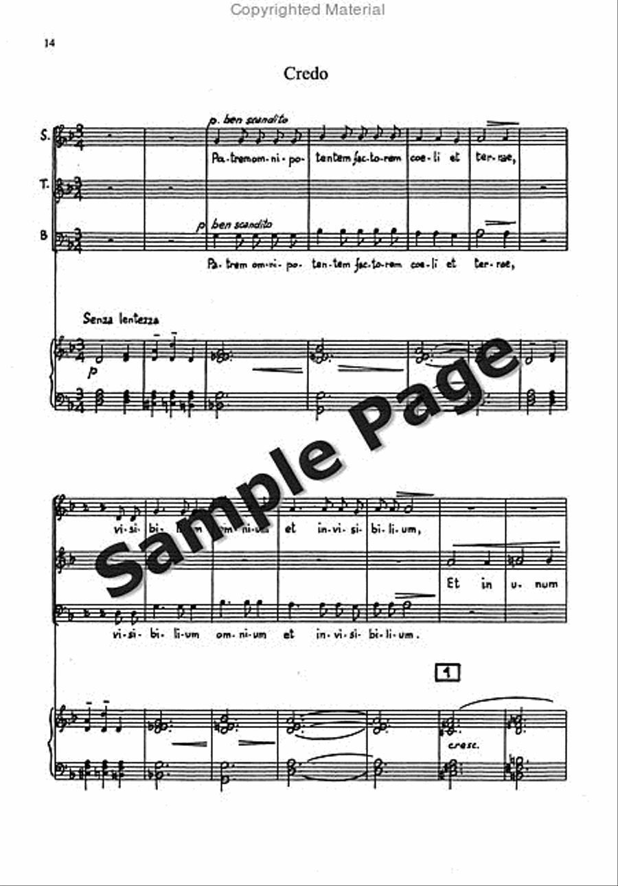 Messa Breve For Mixed Choir (3 Voices Stb) And Organ STB scores gallery preview page 13