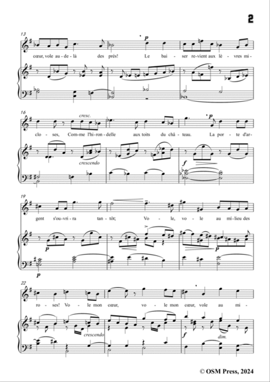 Paladilhe-Vole,mon cœur,in G Major Voice scores gallery preview page 3
