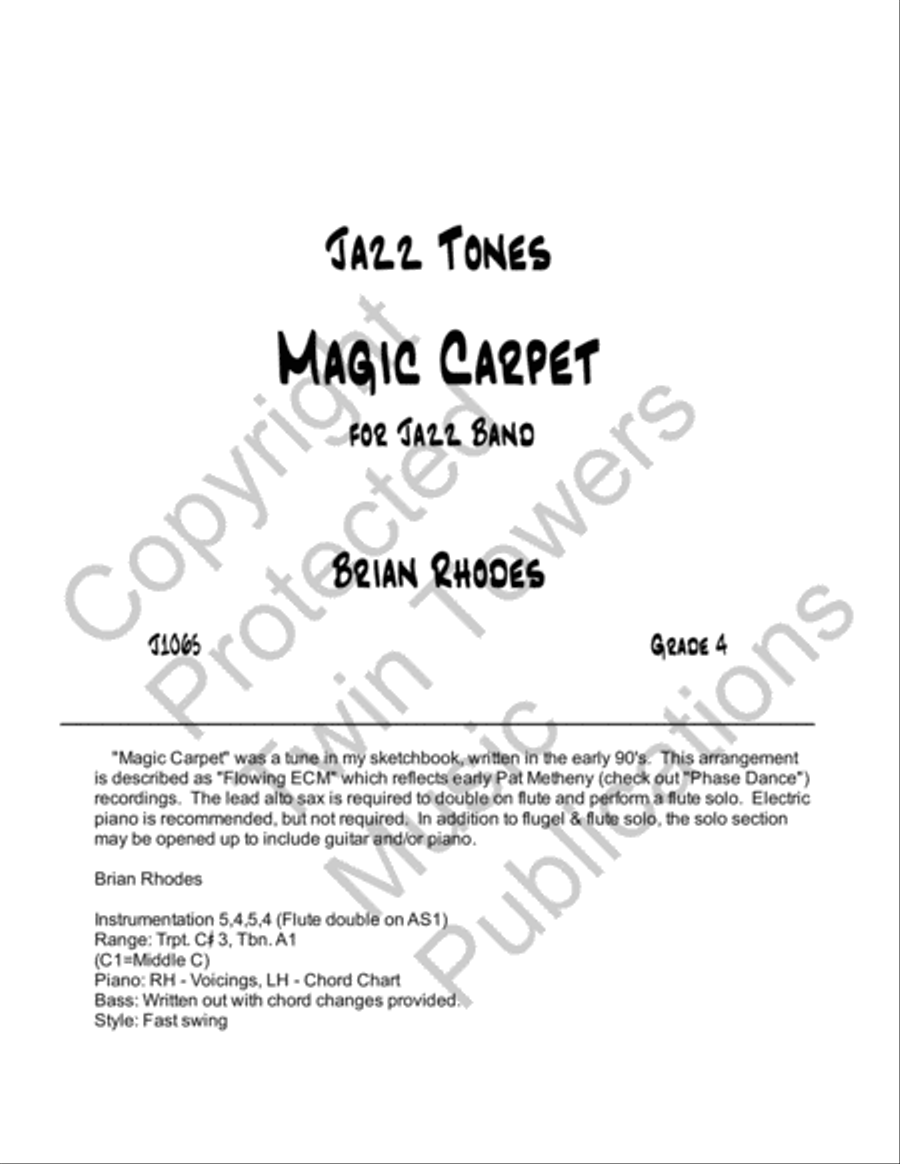 Magic Carpet Magic Carpet Jazz Ensemble scores gallery preview page 2