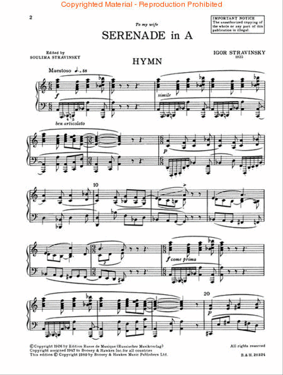 Serenade in A Piano Solo scores gallery preview page 2