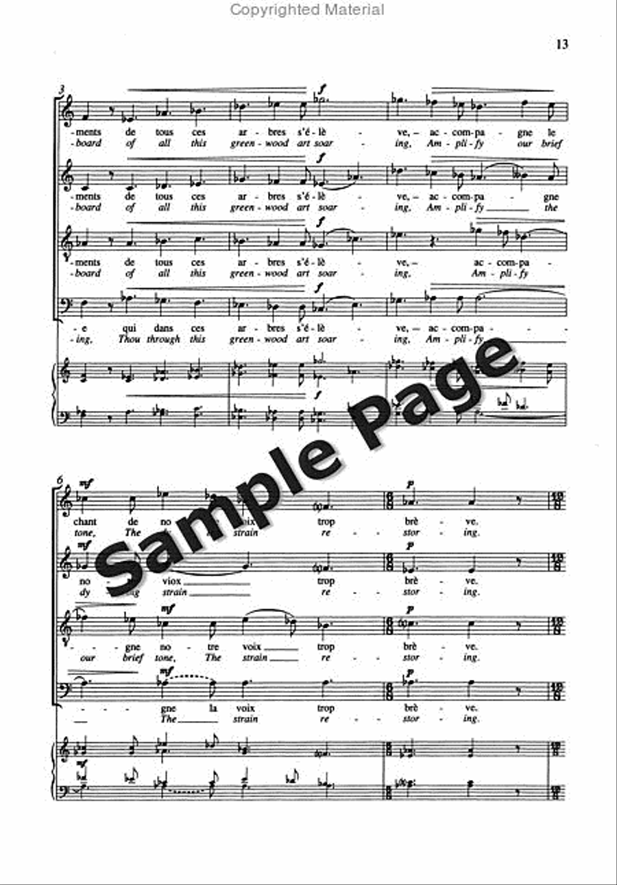 6 Chansons (Complete) 4-Part scores gallery preview page 13