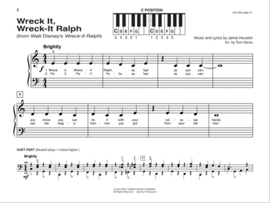 Alfred's Basic Piano Course Popular Hits, Level 1A Piano Method scores gallery preview page 4