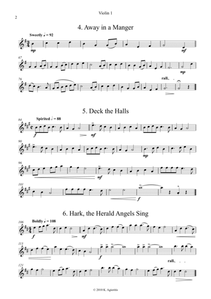 Fifteen Traditional Carols for String Orchestra - Violin 1 Part