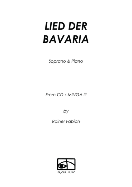 LIED DER BAVARIA - Song of Bavaria for Soprano and Piano image number null
