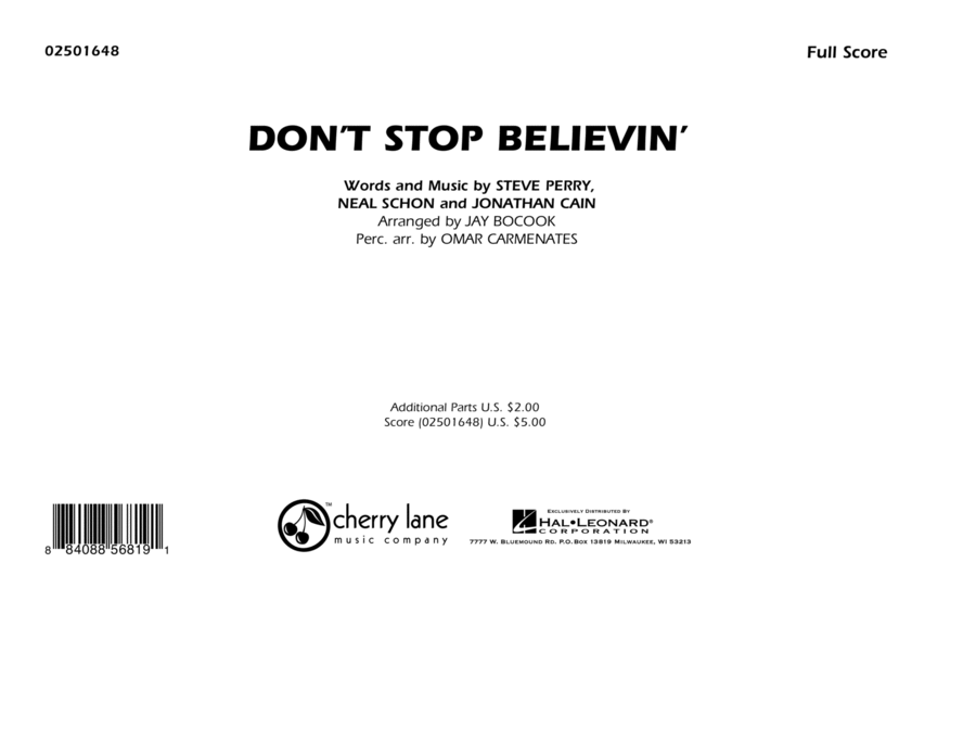 Don't Stop Believin' - Full Score