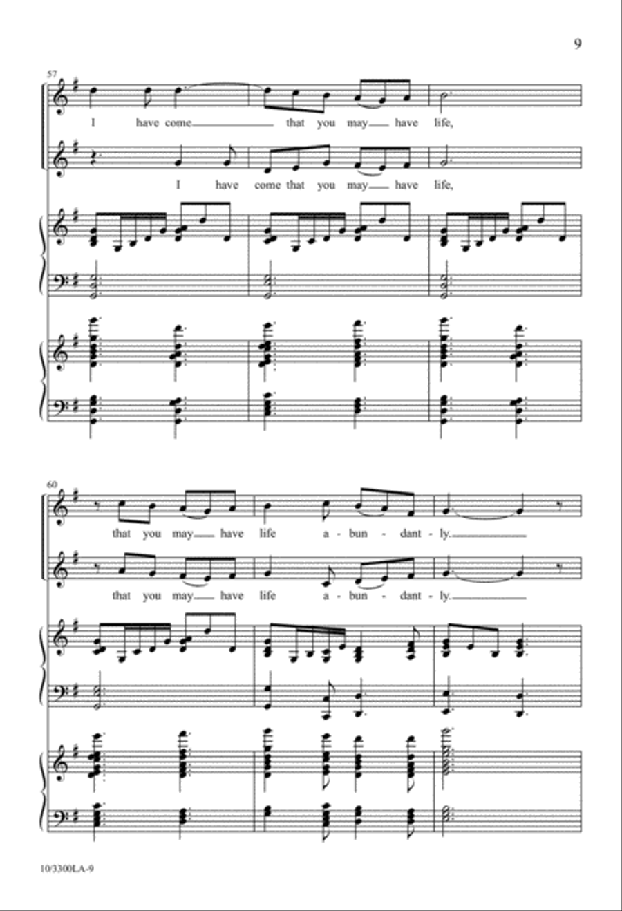 I Have Come 2-Part scores gallery preview page 10
