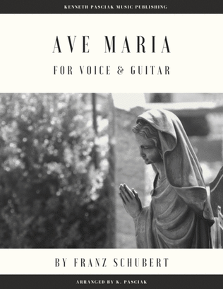 Book cover for Ave Maria (for Voice and Guitar)