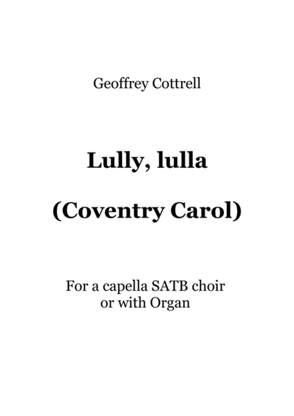 Lully, lulla (Coventry Carol) image number null
