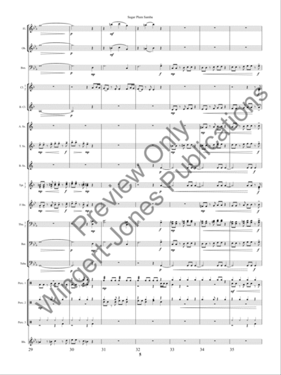 Sugar Plum Samba Sugar Plum Samba Concert Band scores gallery preview page 8