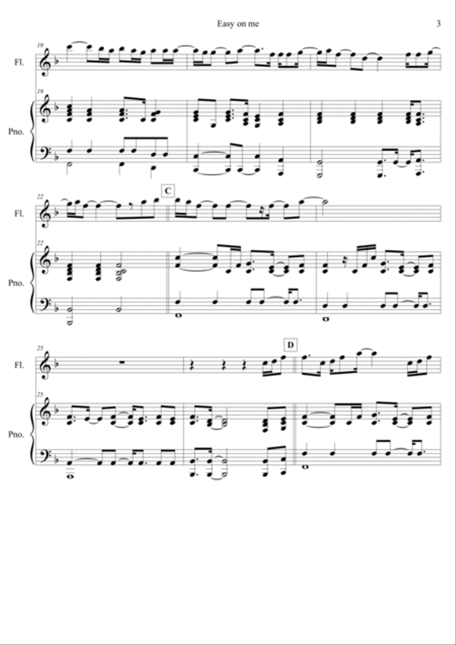 Easy On Me Easy On Me Flute Solo scores gallery preview page 4