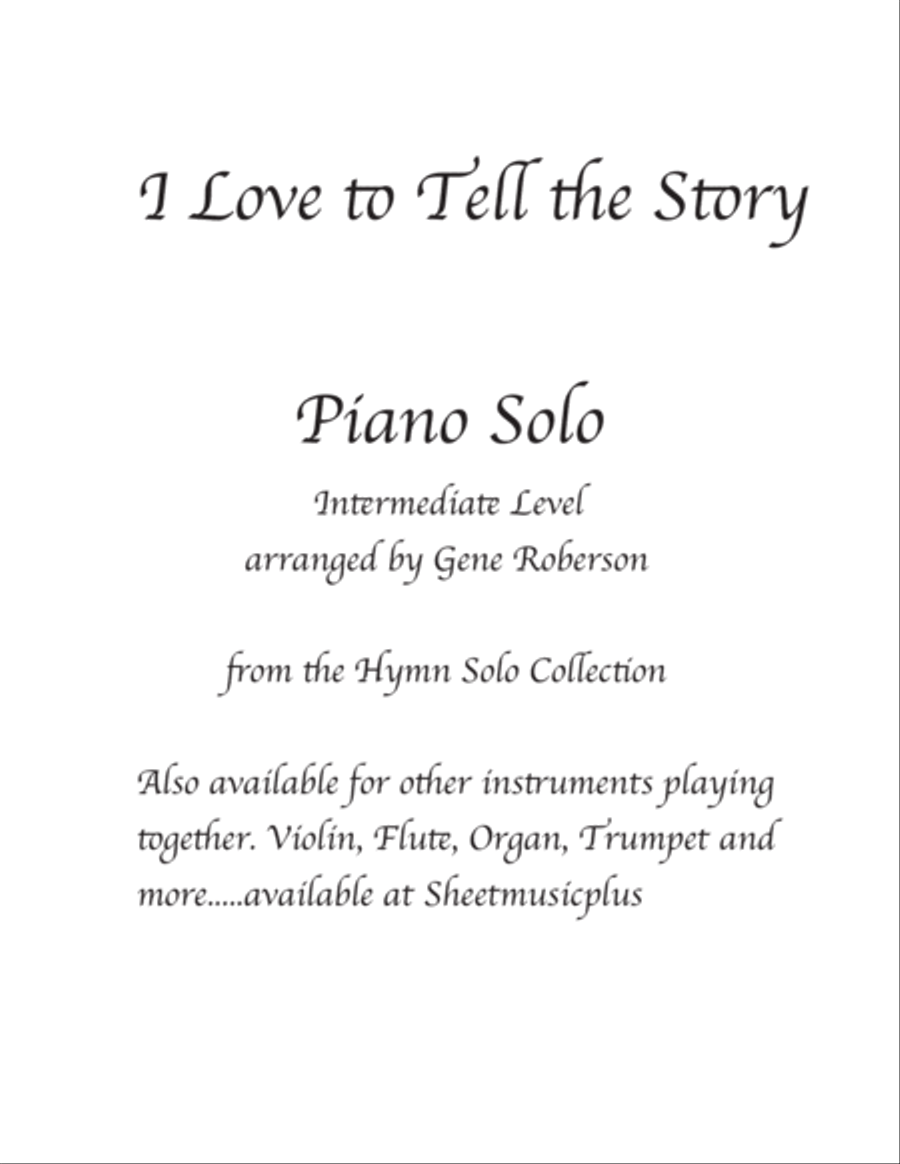 I Love to Tell the Story Piano Solo Piano Solo scores gallery preview page 1