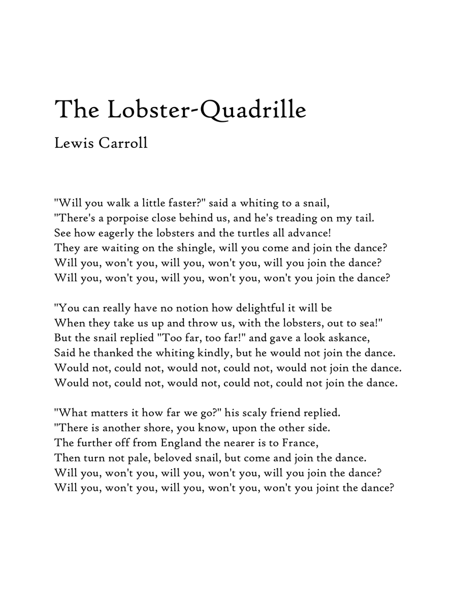 The Lobster-Quadrille The Lobster-Quadrille 4-Part scores gallery preview page 4
