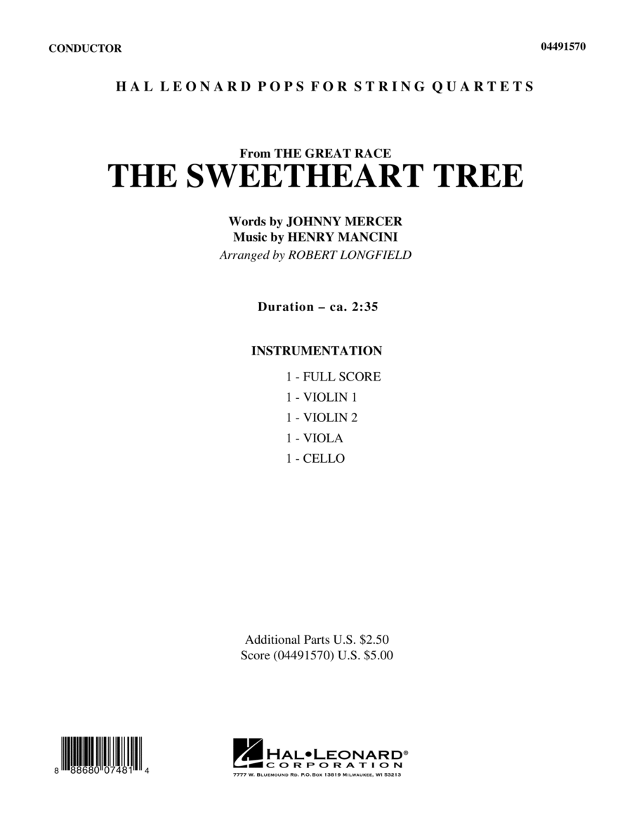 The Sweetheart Tree - Conductor Score (Full Score)
