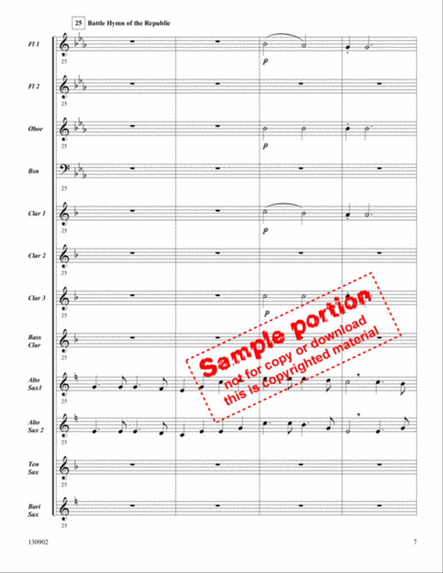 Patriot's Medley Woodwind Ensemble scores gallery preview page 4