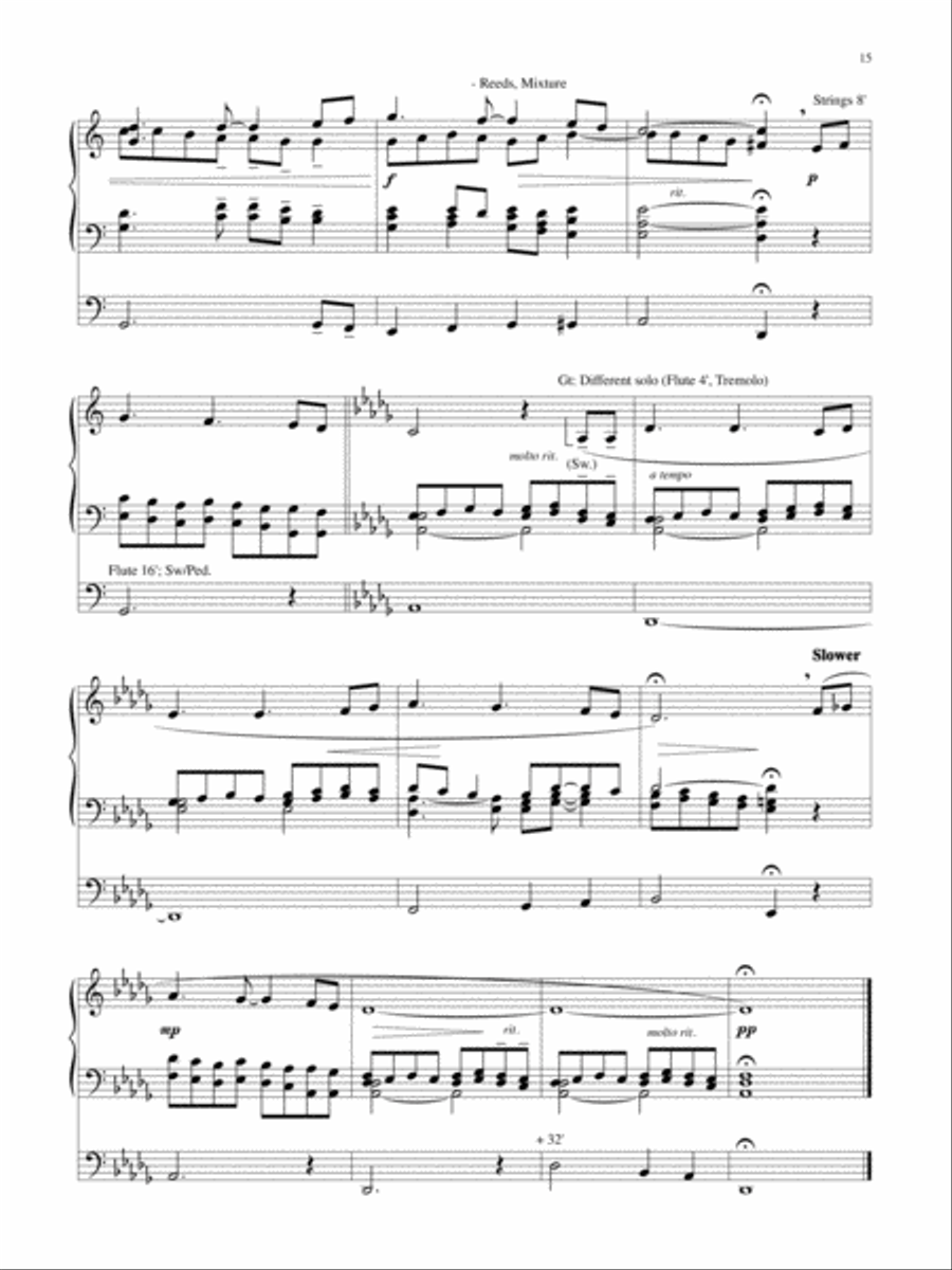 Wondrous Birth Seven Hymn Settings for Organ Organ Solo scores gallery preview page 16