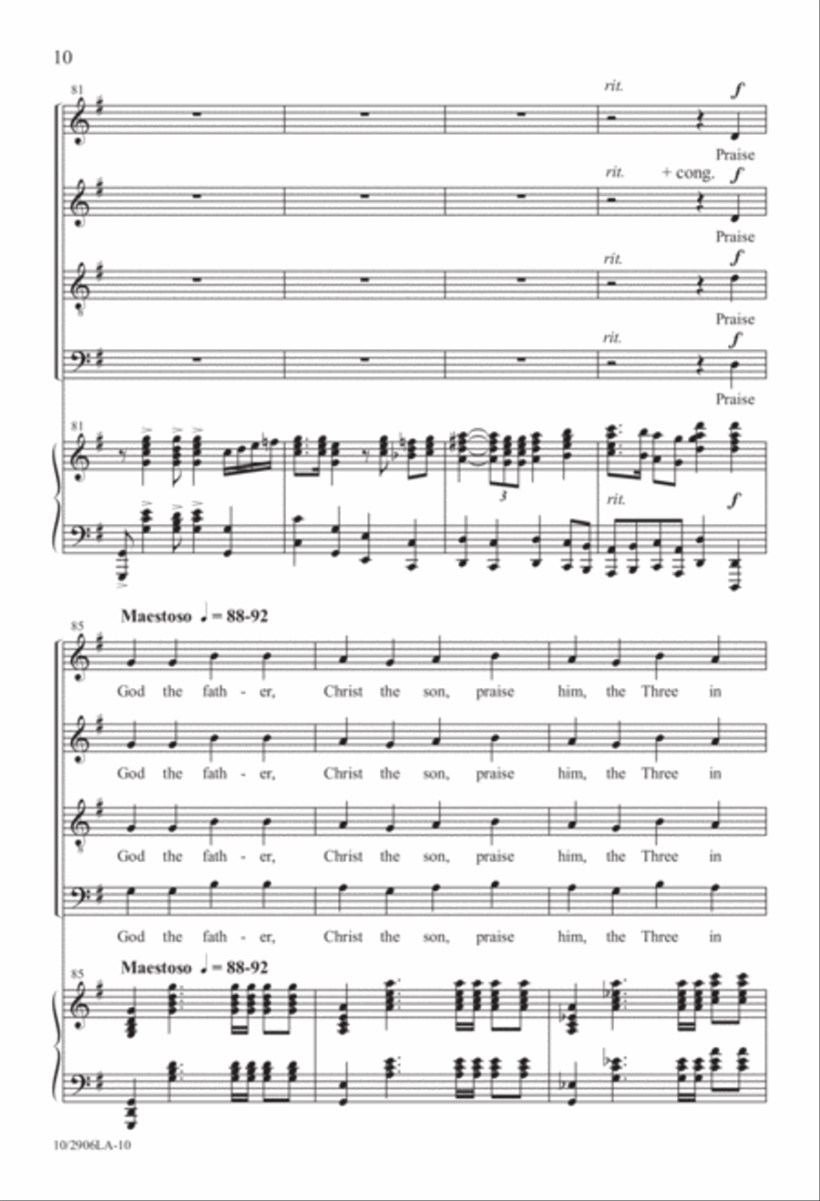 All Hail the Power of Jesus' Name 4-Part scores gallery preview page 10