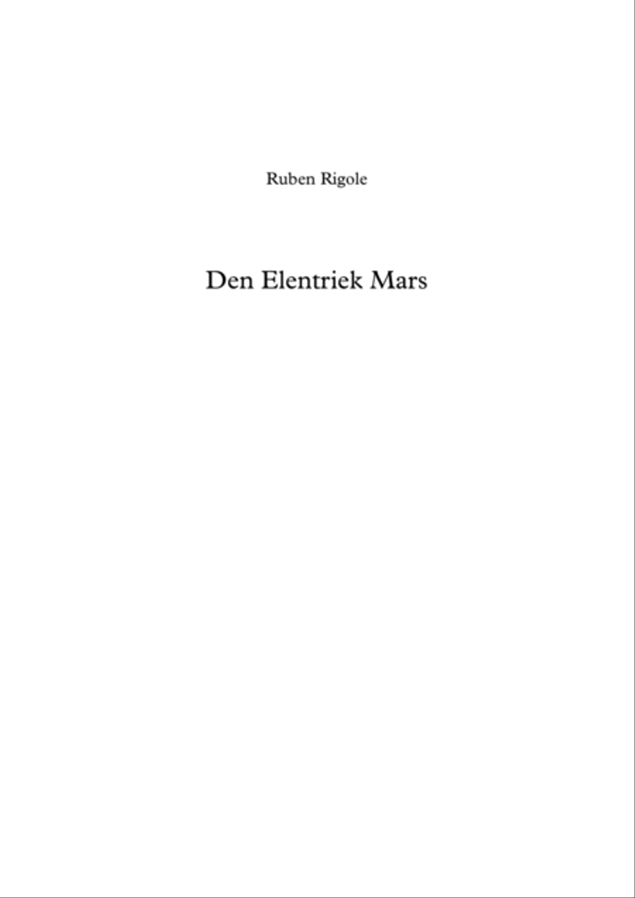 Den elentriek march Concert Band scores gallery preview page 1