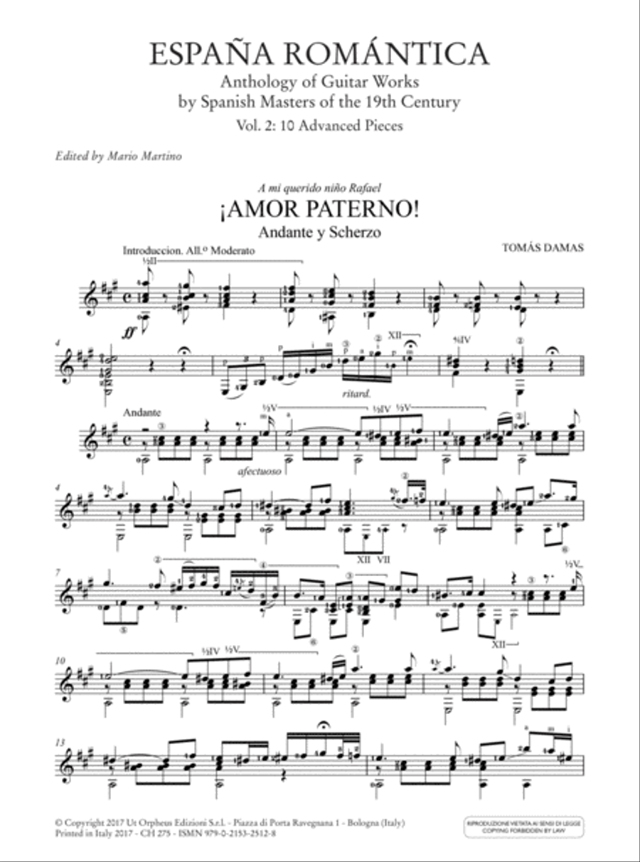 España Romántica. Anthology of Guitar Works by Spanish Masters of the 19th Century - Vol. 2: 10 Advanced Pieces Acoustic Guitar scores gallery preview page 2