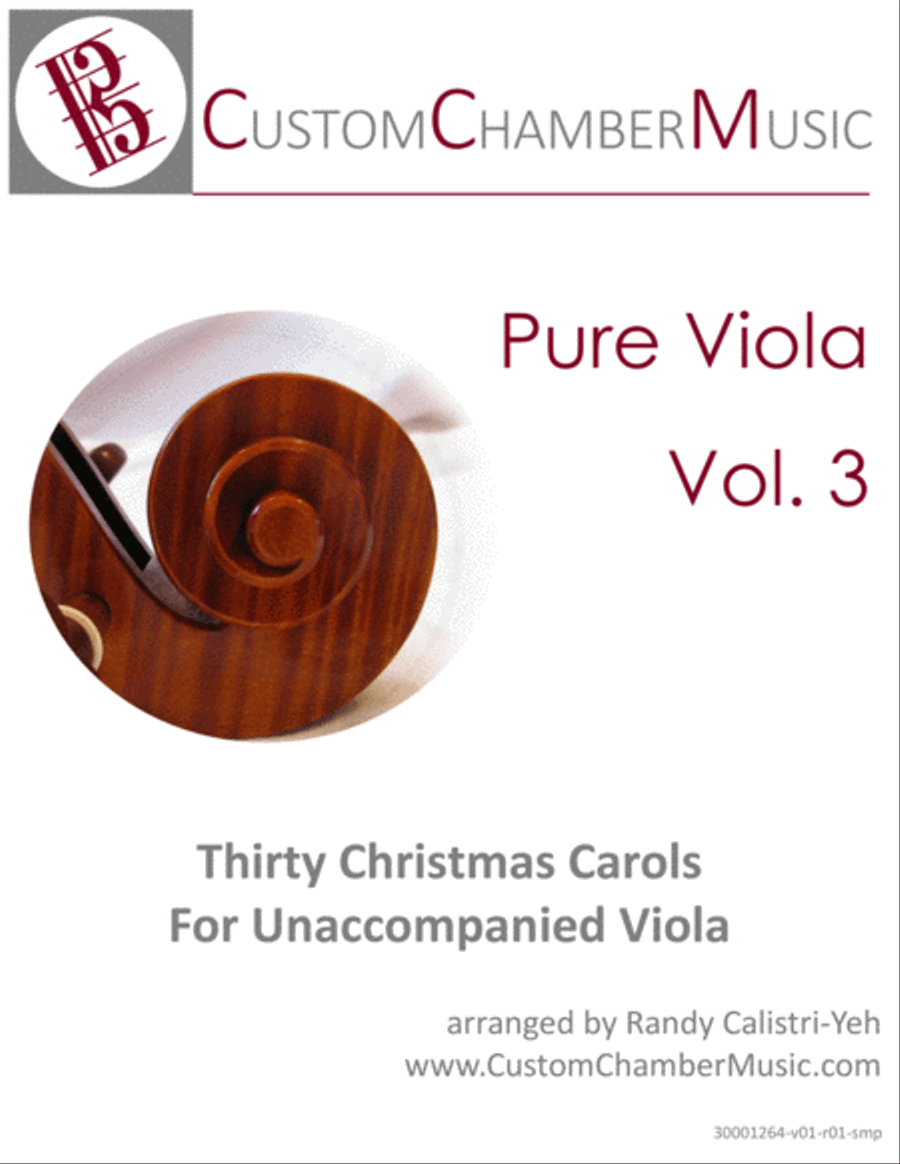 Pure Viola Volume 3: Thirty Christmas Carols for Unaccompanied Viola (solo viola) image number null