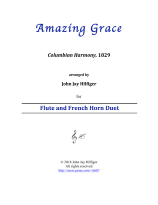 Book cover for Amazing Grace for Flute and French Horn