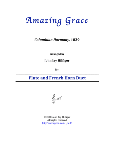 Amazing Grace for Flute and French Horn image number null