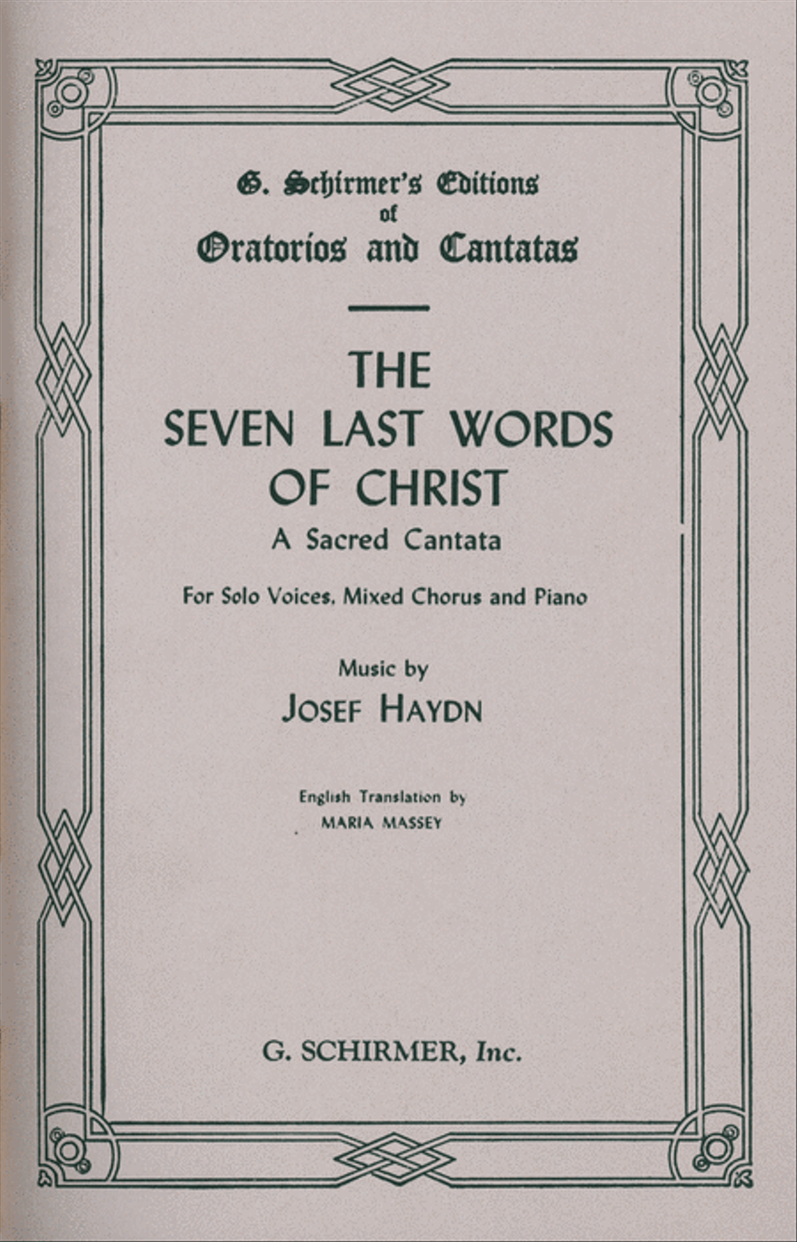 Seven Last Words of Christ 4-Part scores gallery preview page 1