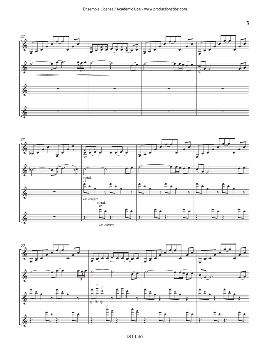 Turn to the Sea Guitar Ensemble scores gallery preview page 5