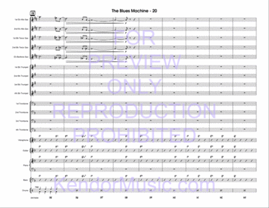 Blues Machine, The Blues Machine, The Jazz Ensemble scores gallery preview page 21