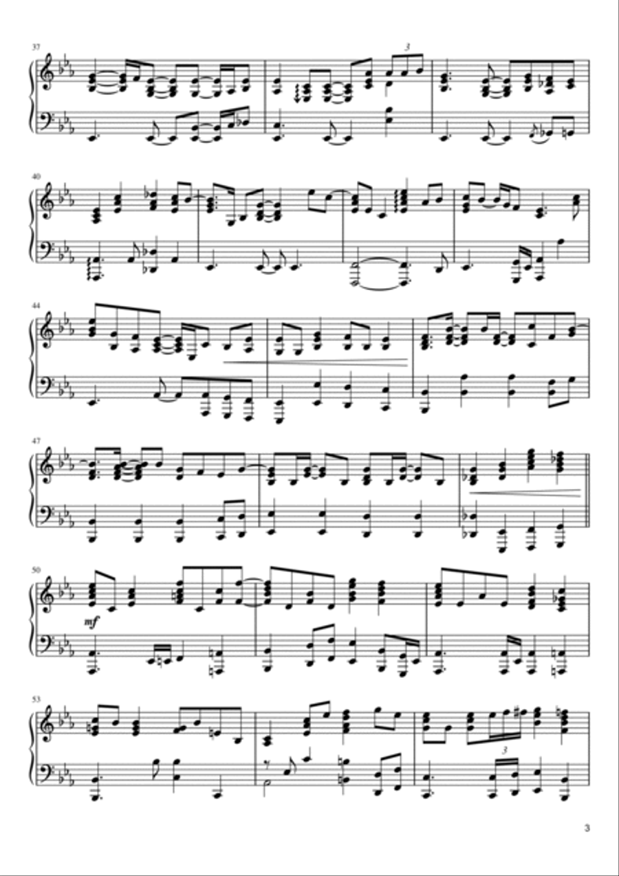 Bridge Over Troubled Water Piano Solo scores gallery preview page 3