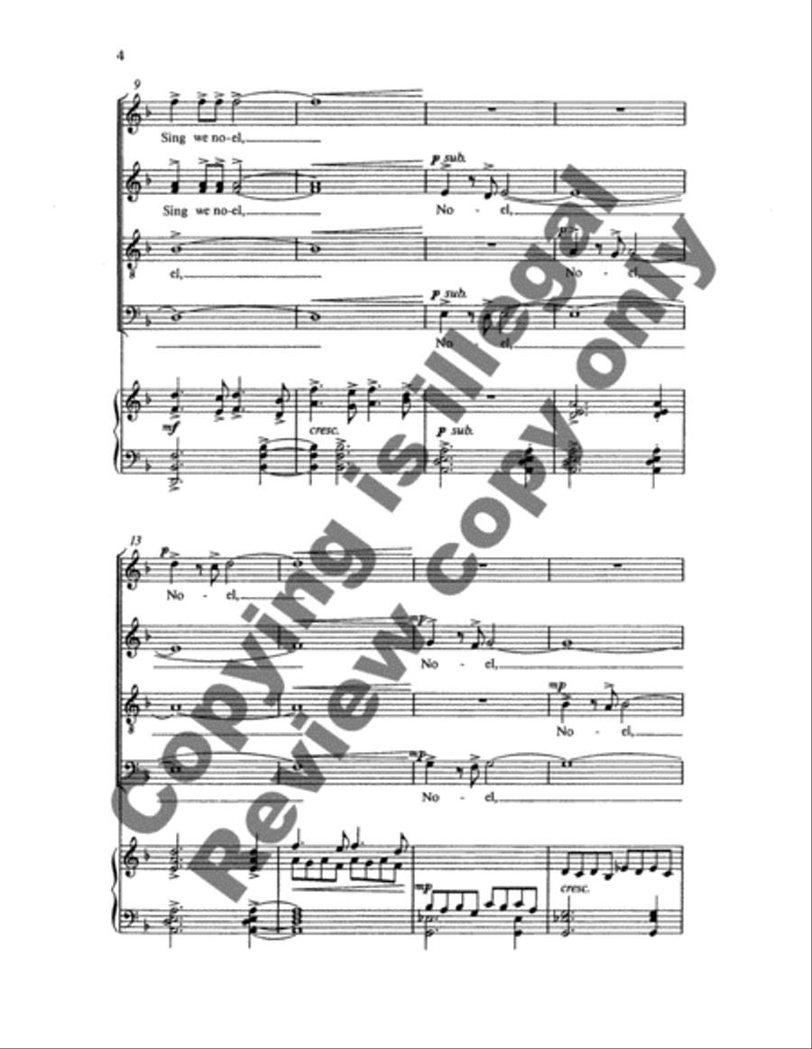 Christmas Comes Anew (Noel Nouvelet) 4-Part scores gallery preview page 9