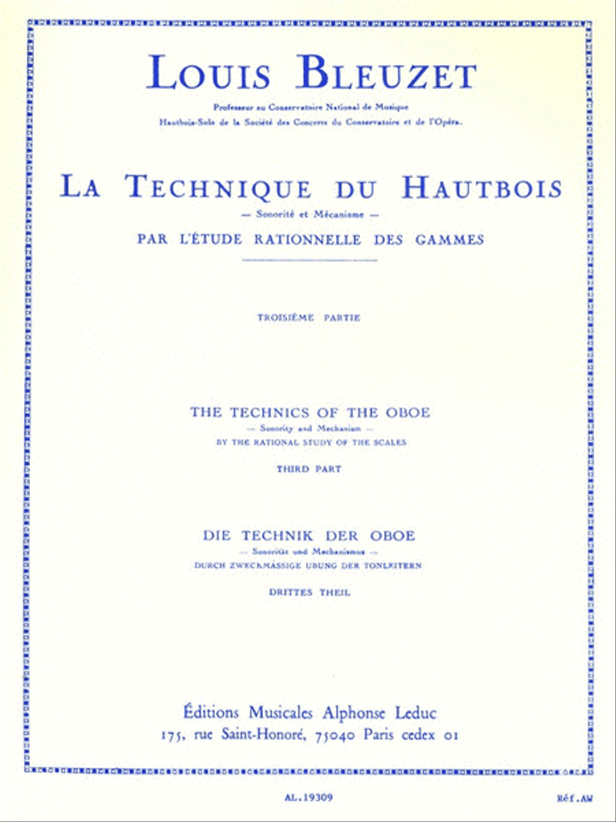 The Technique of the Oboe - Volume 3 Oboe scores gallery preview page 1