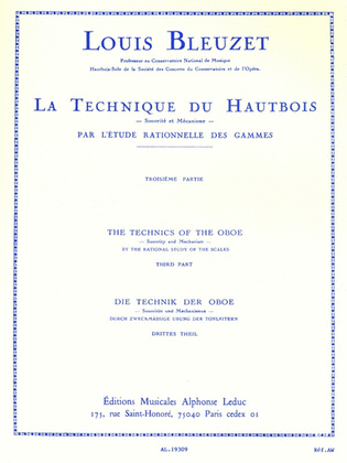 Book cover for The Technique of the Oboe - Volume 3