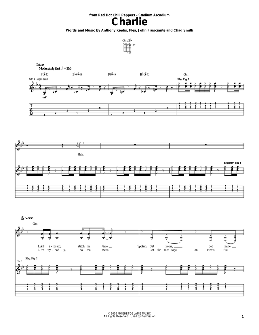 Charlie Acoustic Guitar scores gallery preview page 1