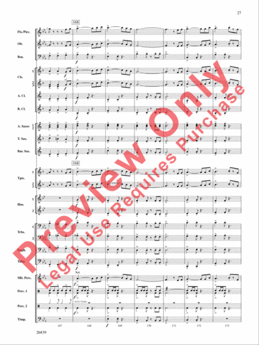 Flourish for Winds Concert Band scores gallery preview page 28