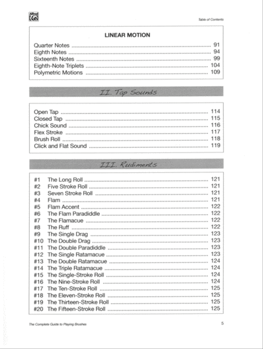 The Complete Guide to Playing Brushes Drum Set scores gallery preview page 3